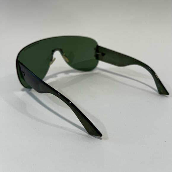 RARE NWOT Vintage Emporio Armani Retro Style Aviator Rimless Sunglasses Green - Picture 7 of 12